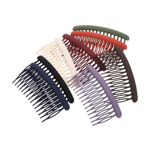 POPETPOP 8 Stück Teiliges Matte Haarkämme für Damen Französische Seitenkämme mit Festem Dekorative Haarkämme für Bunte Frisurenclips für Mädchen Stabile Frisurenfixierung von POPETPOP