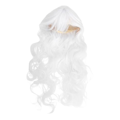 POPETPOP 80 Haarperücken Halloween-perücken Für Frauen Lace-front-perücken Wellige Perücken Für Cosplay Synthetische Gewellte Perücken Perücke Für Frauen Rote Perücke Welle Haube Damen Weiß von POPETPOP