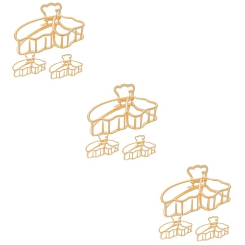 POPETPOP 9 Stk Haarnadel Goldener Klauenclip Goldene Klauenclips Kieferclips Für Schmetterlinge Haarspangen Für Damen Kopfschmuck Für Mädchen Griffigkeit Legierung Fräulein Temperament von POPETPOP