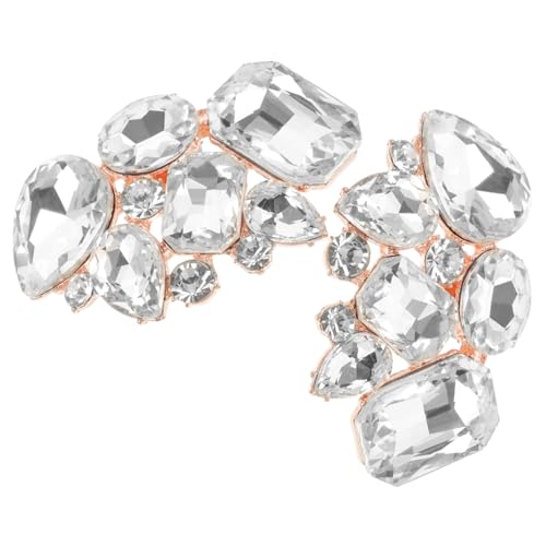 POPETPOP Abnehmbare Goldene Schuhclips für Damen High Heels Glitzernde Brautschmuck Accessoires aus Rostfreiem Legierungsmetall Vielseitig Kombinierbar für Hochzeit und Anlässe von POPETPOP