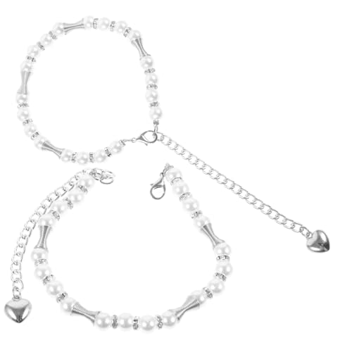 POPETPOP Abnehmbare High Heel Schuhbänder mit Perlenverzierung Rutsch Hohe Absätze Schnürsenkel für Damen Kein Installationszubehör Stilvolles Accessoire für Sicheren Halt und Komfort von POPETPOP