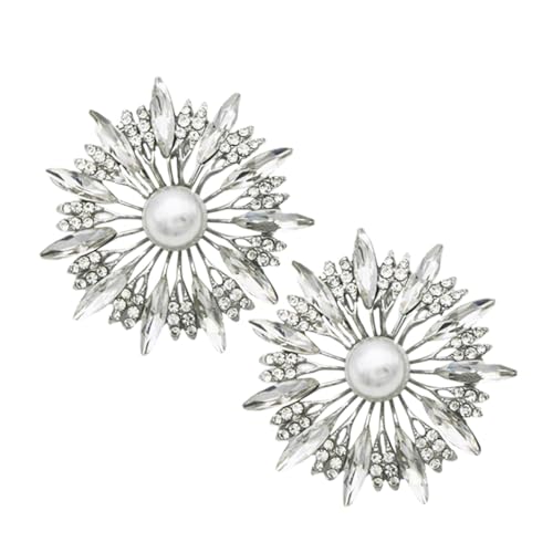 POPETPOP Abnehmbare Schuhclips mit Funkelnden Strasssteinen Metallische Schuhschnallen Dekoration für Damenschuhe Glamouröse Schuh Buckle Accessoires für Hochzeit und Party von POPETPOP