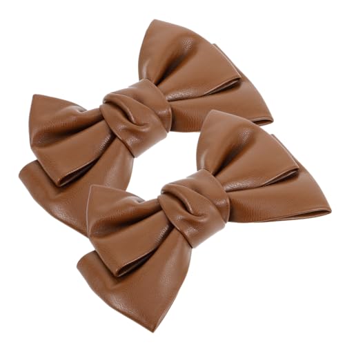 POPETPOP Abnehmbare Schwarze Schleifen Schuhclips aus Kunstleder Dekorative Schuhschnallen für Damen Pumps Vielseitig Einsetzbar für High Heels und Arbeitsschuhe Einfach zu Befestigen von POPETPOP