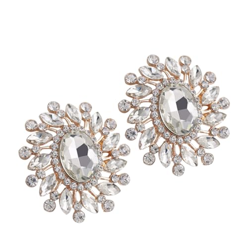 POPETPOP Abnehmbare Strass Schuhclips Paar Hochzeit Schuhschmuck Glänzende Schuhdekoration für Damen High Heels Schuhanhänger mit Funkelnden Charms Vielseitig Einsetzbar für Festliche von POPETPOP