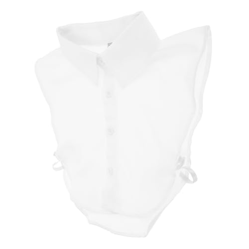 POPETPOP Abnehmbarer Fake Kragen aus Baumwolle Damen Herren Blusenkragen Einsatz Warm und Vielseitig für Herbst Winter Passend für Pullover und Hemdjacke Eleganter Dicky Collar von POPETPOP