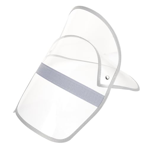 POPETPOP Abnehmbarer Transparenter Regenhut Schild Regenponcho Zubehör Regenschutz Gesichtsschutz Praktischer Kunststoff Regenkappenblende Einfache Befestigung für Damen Herren Alltag von POPETPOP