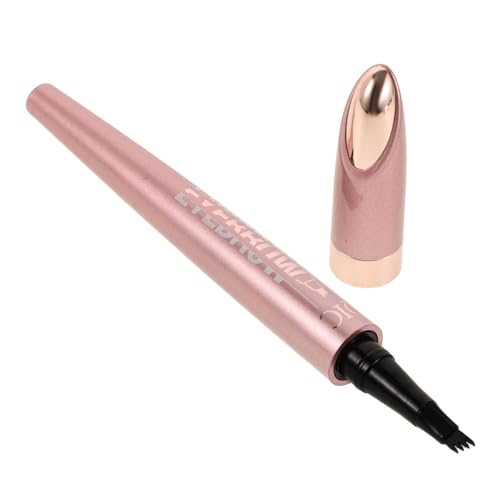 POPETPOP Augenbrauenstift mit 4 Gabelspitzen Wasserfest Microblading Augenbrauenstift für Präzises Augenbrauen Make Up für in Roségold von POPETPOP