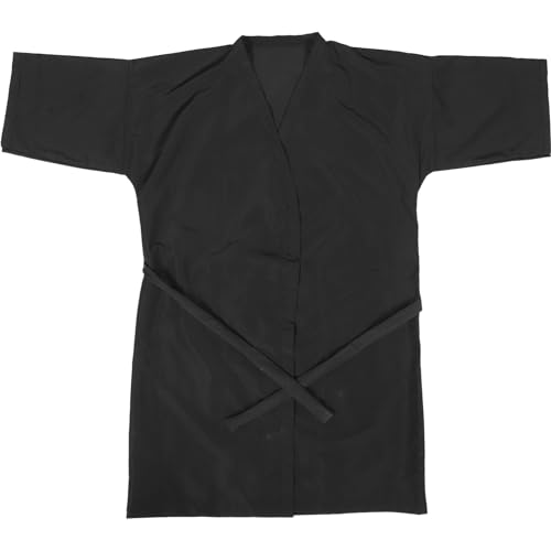 POPETPOP Bademantel Friseursalon Kleid schwarze Kimonos für Frauen Uniform Herren Bademäntel Robe für Frauen Friseur Robe Putzkittel Kosmetik Jacke Haustierzubehör Weste Fräulein einstellen von POPETPOP