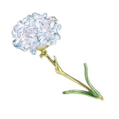POPETPOP Blaue Carnation Brosche aus Legiertem Emaille Modischer Cartoon Cardigan Clip Vielseitiger Schmuck für Damenkleidung für Party Hochzeit und Alltag von POPETPOP