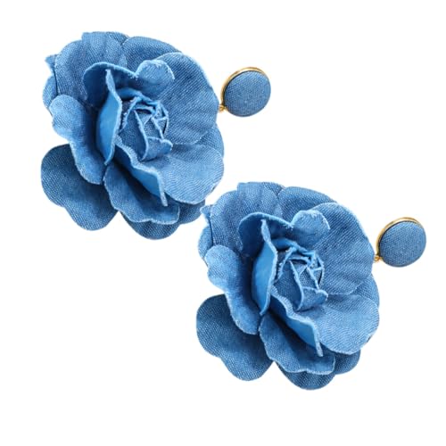 POPETPOP Blumen Ohrringe Damen Stoffblumen Ohrhänger Modisch Leicht Alloy Sicher Schmuck für Frauen Alltag Party von POPETPOP