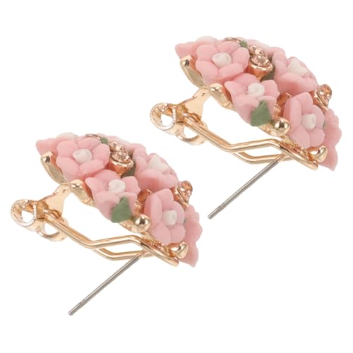 POPETPOP Blumen Ohrstecker Damen Ohrringe Leicht Modern Elegant Hellrosa Schmuck Alltag und Fest von POPETPOP