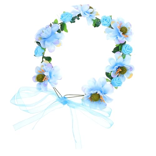 POPETPOP Blumen-Stirnband-Kranz-Krone Blumenstirnbänder für Frauen hochzeit fest hochzeitsdeko Tiara Blumenmädchenkrone floraler Kopfschmuck Mori Haarschmuck Zubehör Kopfbedeckung Fräulein von POPETPOP