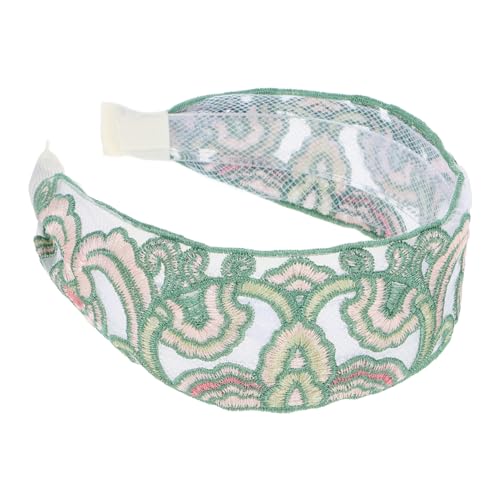 POPETPOP Blumengesticktes Breites Rutschfestes Damen Haarband mit Modischem Print für Waschen und Alltag Femininer Kopfschmuck für Mädchen und Frauen Vielseitiges Stirnband von POPETPOP