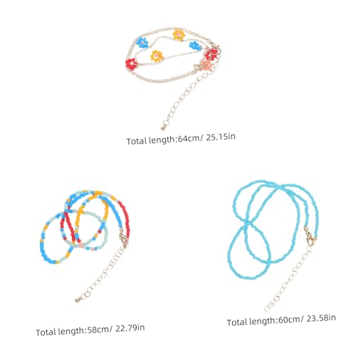 POPETPOP Boho Damen Halskette mit Perlen und Design Mehrlagig Exotischer Ethno Anhänger Kette für Urlaub und Strand Elegantes Schmuckaccessoire von POPETPOP