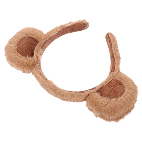 POPETPOP Bärenohr Stirnband Tierohren Kinderkleider Spa-stirnband Für Kinder Hasen-kuscheltiere Ohren Stirnband Erwachsene Bär Stirnband Make-up Haarzubehör Hasen Ohren Bommel Damen Stoff von POPETPOP