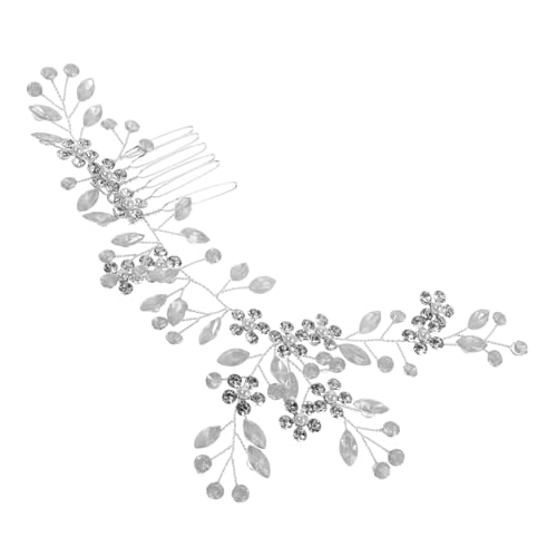 POPETPOP Braut Haarkamm mit Funkelnden Strasssteinen Zinklegierung Sicherer Vielseitiger Haarschmuck für Hochzeit Party und Festliche Anlässe Eleganter Seitenkamm für Damen von POPETPOP