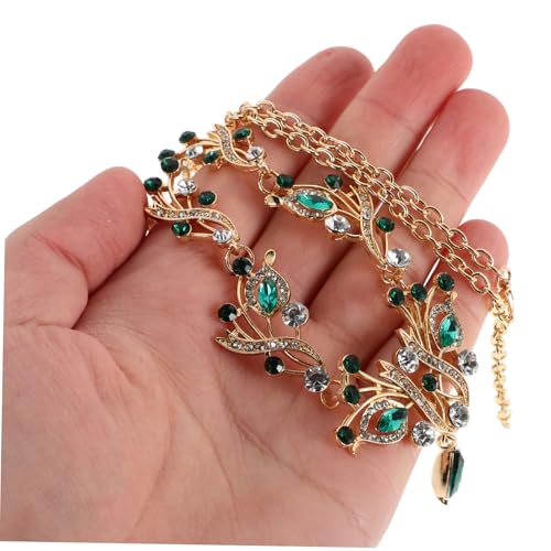 POPETPOP Brautschmuck Set Damen Strass Halskette Ohrringe Teilig Elegantes Schmuckset Hochzeit Party Zubehör von POPETPOP