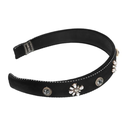 POPETPOP Breiter Perlen Haarreif Damen Rutschfester Leichter Stirnband für Hochzeit Party Alltag Eleganter Vintage Haarschmuck mit Funkelnden Strasssteinen Komfortabel und Modisch POPETPOP Breiter Perlen Haarreif Damen Rutschfester Leichter Stirnband für Hochzeit Party Alltag Eleganter Vintage Haarschmuck mit Funkelnden Strasssteinen Komfortabel und Modisch von POPETPOP