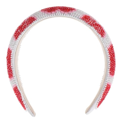 POPETPOP Breites Perlen Haarband mit Hohem Volumen Rutschfester Kopfschmuck für Damen und Mädchen Verziert mit Funkelnden Perlen Eleganter Vintage Braut und Hochzeits Accessoire für von POPETPOP