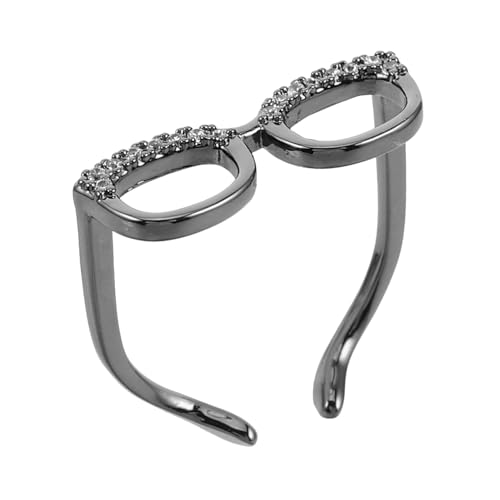 POPETPOP Brille Verstellbare Frauen Offener Ring Einzigartige Kreative Paarmodus Statement Frauen Präsentieren Fingerdekoration Schmuck von POPETPOP