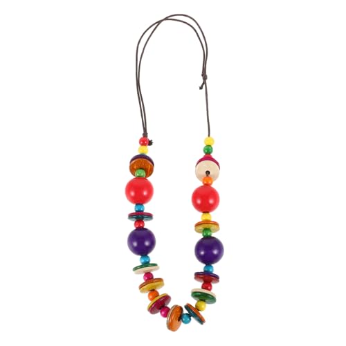 POPETPOP Bunte Bohemian Perlenkette aus Kokosnussschalen Leichte Hautfreundliche Damen Halskette mit Mehrreihigem Design Modisches Accessoire für Alltag und Festliche Anlässe von POPETPOP