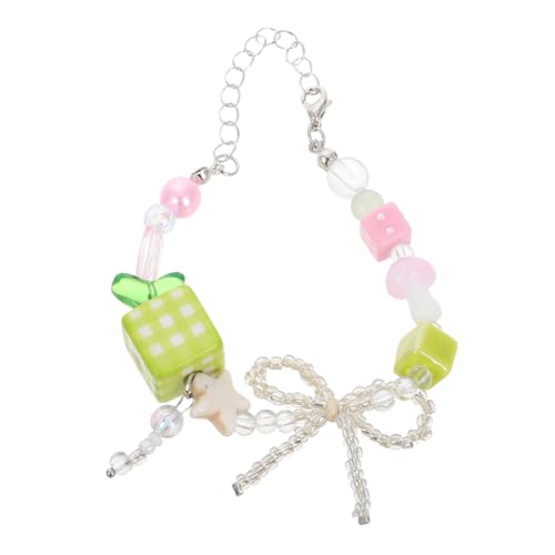 POPETPOP Bunte Perlenarmbänder Damen Bowknot Design Candy Stretch Armband Leichtes Resin Freundschaft Schmuck Party von POPETPOP