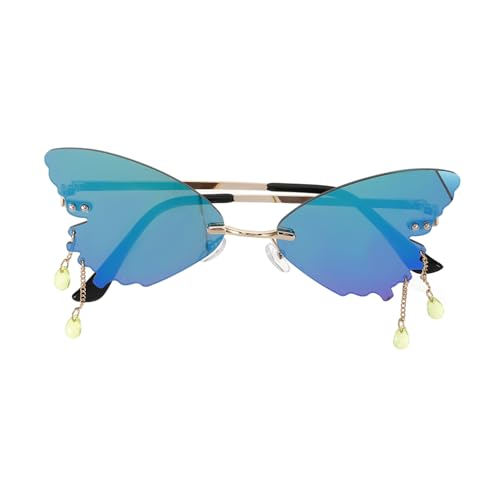POPETPOP Butterfly Sonnenbrille Damen Kunststoffrahmen Grüne Gläser Party Eyewear Vintage Lustige Brille Modisch Leicht Langlebig für Strand und Festival POPETPOP Butterfly Sonnenbrille Damen Kunststoffrahmen Grüne Gläser Party Eyewear Vintage Lustige Brille Modisch Leicht Langlebig für Strand und Festival von POPETPOP