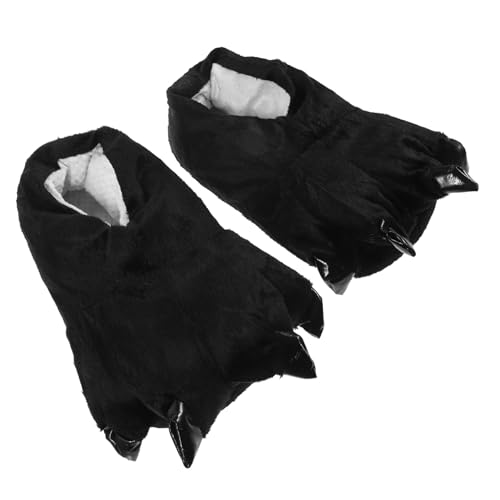 POPETPOP Cartoon Hausschuhe Damen Warm Atmungsaktiv Lustige Dinosaurier Krallenpantoffeln Für Innen und Außen für Party Cosplay von POPETPOP