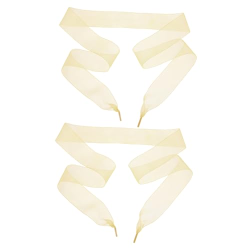 POPETPOP Chiffon Schnürsenkel Satinband Langlebig Flach für Damen Sneaker Sportschuhe Sandalen Hohe Absätze Fest Sitzend Vielseitig Cremefarben Bunt von POPETPOP