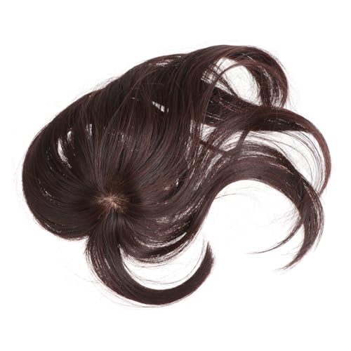 POPETPOP Clip Haarverlängerung Air Bangs Front Hair Fringe für Frauen Unsichtbare Hochtemperaturbeständige Haarklammer Natürliches Aussehen Einfach zu Tragen Modisches Haarteil in von POPETPOP