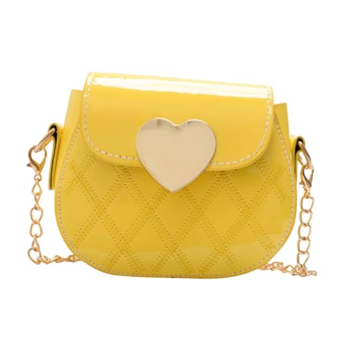 POPETPOP Crossbody Bag PU Einzelschultertasche Mädchen Modisch Praktisch Gelb für Kinderfesttage von POPETPOP