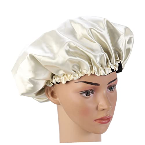 POPETPOP Damen-Haarbänder Satin-Mütze Für Naturhaar Seiden-Haarwickel Zum Schlafen Haargummis Für Damen Haargummis Für Mädchen Duschhaube Für Damen Doppelschicht-Chemotherapie-Haube von POPETPOP