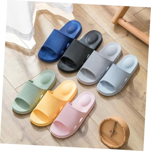 POPETPOP Damen Hausschuhe Sommer Massage PVC Antirutsch Badesandalen Leicht Atmungsaktiv Offene Zehen Pantoletten Komfortable Fußmassage für Zuhause und Bad von POPETPOP