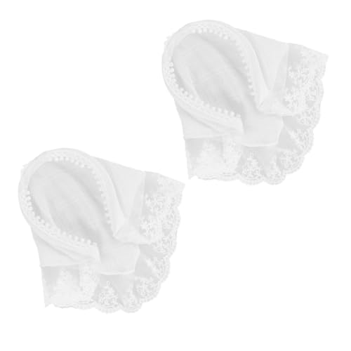 POPETPOP Damen Spitzen Stirnband mit Schleier Weiches Vielseitiges Haarband mit Tuch für Sommer Hochzeit Freizeit Bequemes Modisches Accessoire für Strand und Alltag von POPETPOP