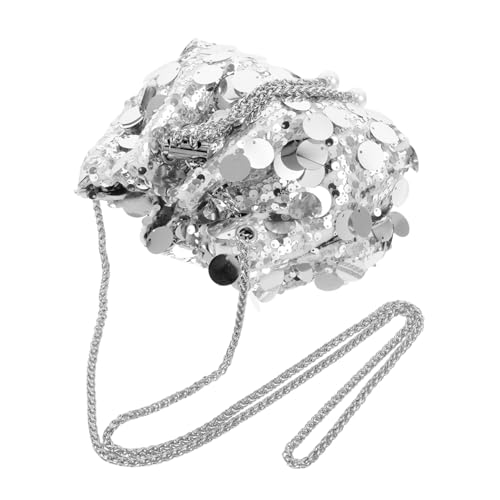 POPETPOP Damen Umhängetasche mit Funkelnden Pailletten und Stylischer Quaste Große Kapazität Vielseitig Tragbar als Hand oder Crossbody Bag für Abendveranstaltungen Hochzeit Party von POPETPOP