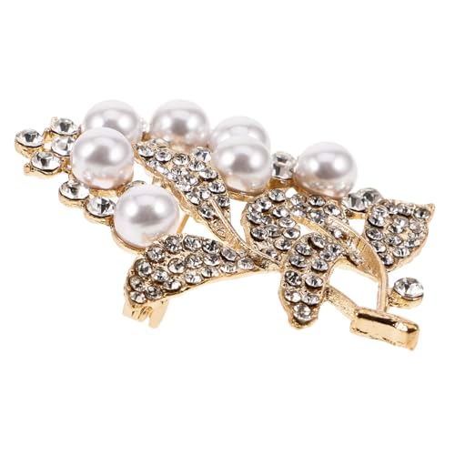 POPETPOP Damenbrosche mit Imitationsperlen und Strasssteinen Goldfarbene Blumen Anstecknadel Modische Kleidung Brosche Festlicher Schmuck für Pullover Schals und Jacken POPETPOP Damenbrosche mit Imitationsperlen und Strasssteinen Goldfarbene Blumen Anstecknadel Modische Kleidung Brosche Festlicher Schmuck für Pullover Schals und Jacken von POPETPOP