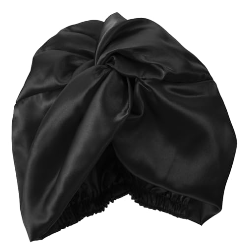 POPETPOP Doppellagige Schlafhaube aus Hochwertiger Kunstseide Elastisch Verstellbar für Lockiges und Langes Haar Schützt Haare Beim Schlafen und Duschen Bequeme Damen Haarkappe für von POPETPOP