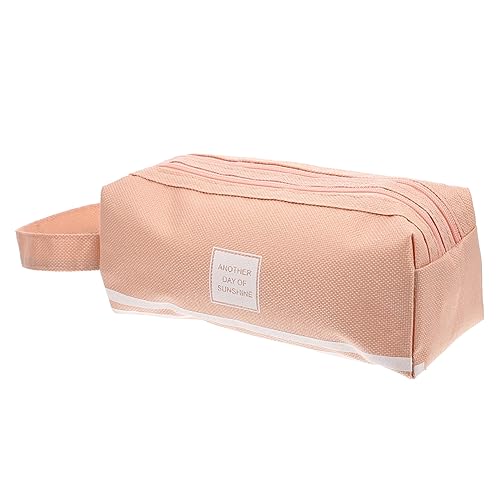 POPETPOP Doppelstöckiger Bleistiftbeutel aus Oxford Tragbarer und Geräumiger Reißverschluss Bleistiftkoffer für Schule und Organisieren von Schreibwaren von POPETPOP