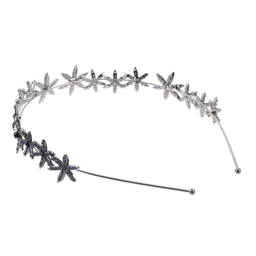 POPETPOP Dunkelblaues Schneeflocken Haarband mit Strass Eleganter Haarschmuck für Damen und Mädchen Festliches Party und Hochzeits Accessoire Komfortabel und Langlebig Modisches Winter von POPETPOP