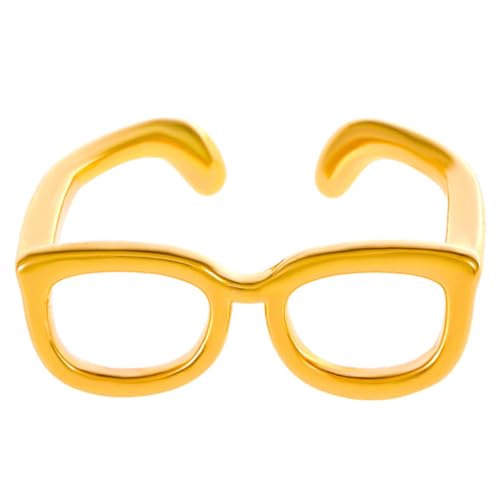 POPETPOP Offener Ring Verstellbar Brillenform Für Damen Elegant Und Schick Passend Für Club Halloween Cosplay Bühne Karneval Mottoparty von POPETPOP