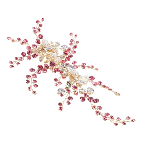POPETPOP Elegantes Braut Haaraccessoire mit Perlen Strass Goldfarbenem Design Handgefertigtes Diadem für Hochzeit Verlobung Abendkleid Damen Haarschmuck Langlebig Vielseitig von POPETPOP