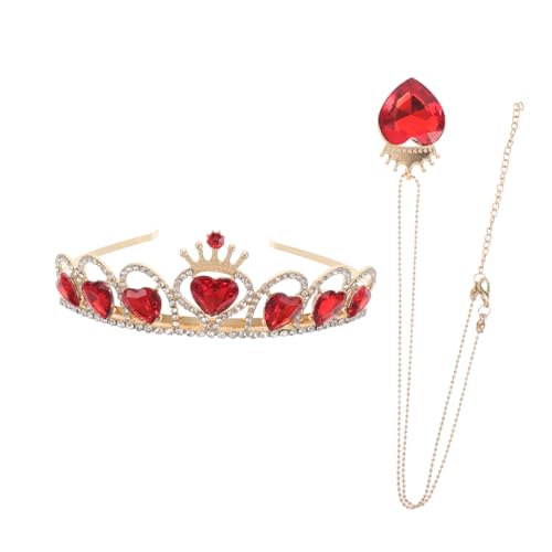 POPETPOP Elegantes Strass Diadem Hochzeit Tiara Braut Set Robuster Legierungs Haarschmuck Leichtes Stirnband mit Komfortabler Vielseitig für Braut Geburtstag Party Geeignet Dekorativer von POPETPOP