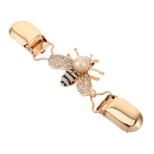 POPETPOP Emaillierte Bienenbrosche Cardigan Clip aus Metall und Vielseitiger Pullover Schal Clip für Damen und Herren Langlebiger Anzug und Strickjackenverschluss mit Elegantem Design von POPETPOP