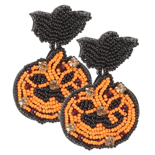 POPETPOP Ethnische Halloween Ohrringe Damen Leicht Handgefertigt Statement Schmuck Kürbis Fledermaus Design Festlich Für Partys Alltag von POPETPOP