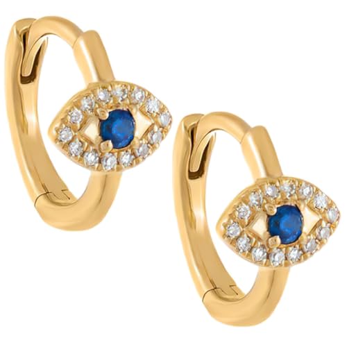 POPETPOP Evil Eye Ohrstecker Teilig Ohrclips für Frauen Leicht Elegant mit Zirkonia Geeignet für Geburtstag Muttertag Party und Besondere Anlässe von POPETPOP