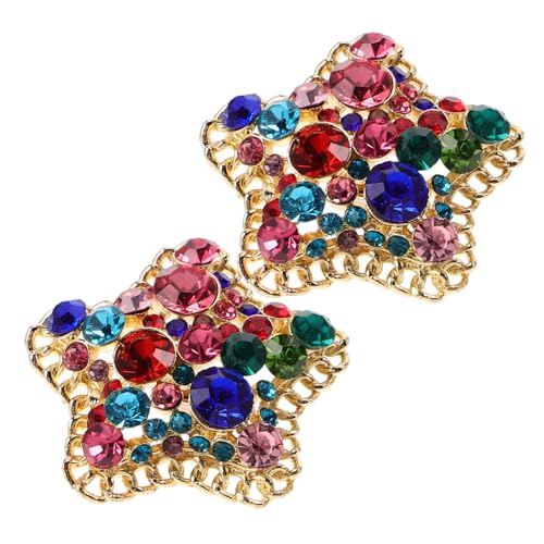 POPETPOP Exklusive Strass Stern Ohrstecker Modische Leichte Urlaubsohrringe Funkelnde Beach Accessoires für Damen Vielseitig Kombinierbar Komfortabel für Alltag und Party von POPETPOP