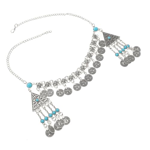 POPETPOP Exotische Verstellbare Kopfschmuckkette mit Perlen und Quasten Leichter Retro Inspirierter Haarschmuck für Frauen als Brautschmuck und Festival Accessoire Passend zu Vintage und von POPETPOP