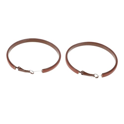 POPETPOP Fake Leather Creolen Ohrringe Damen Extravaganter Farbblock Schmuck Leicht Ohrmanschetten Hängende Ohrstecker Für Alltag Party von POPETPOP