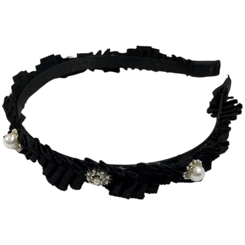 POPETPOP Falten Stirnband Stirnband Haarschmuck Für Damen Mädchen Haarband Retro-haarband Strass-stirnband Exquisites Haarband Elegante Stirnbänder Für Schal Frau Stoff von POPETPOP