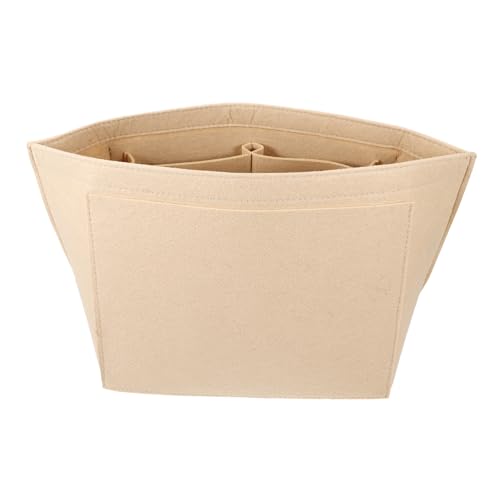 POPETPOP Filz Handtaschen Organizer Groß Robustes Material Vielseitiger Kosmetik Organizer Einsatz Formstabiler Taschenorganizer für Damen zur Aufbewahrung und Pflege von Handtaschen von POPETPOP